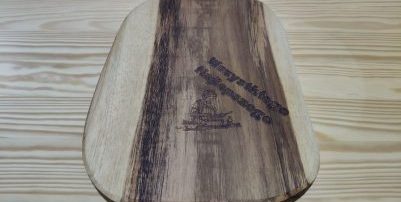 Deska teak, grawer, reklama