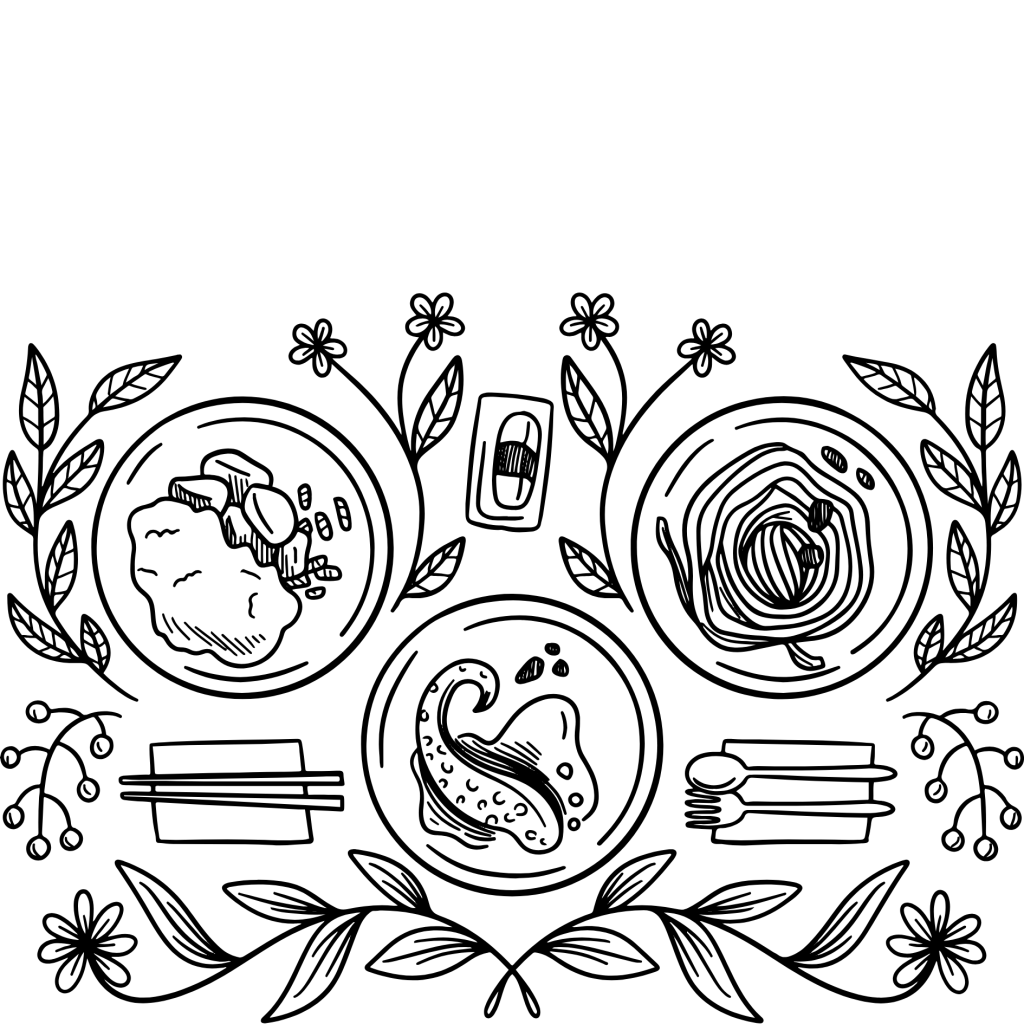 plansza z talerzami-