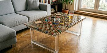 stolik Blat z żywicy epoksydowej