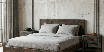 łóżko dębowe klasyczne loft